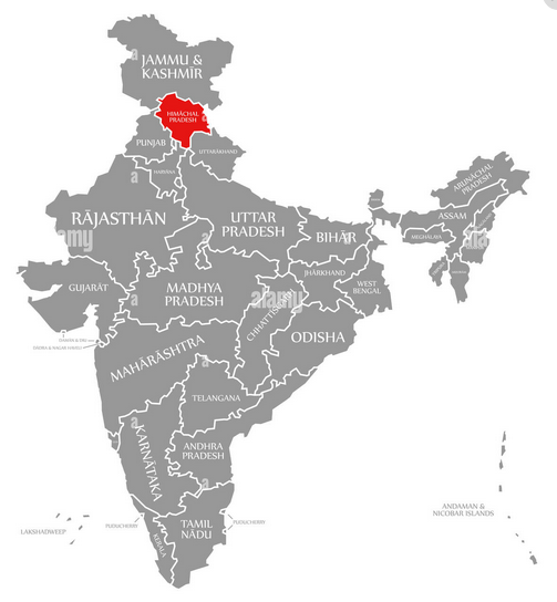 Himachal Pradesh On Map